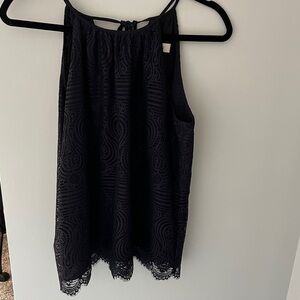 LOFT Navy Sleeveless Tank Top
